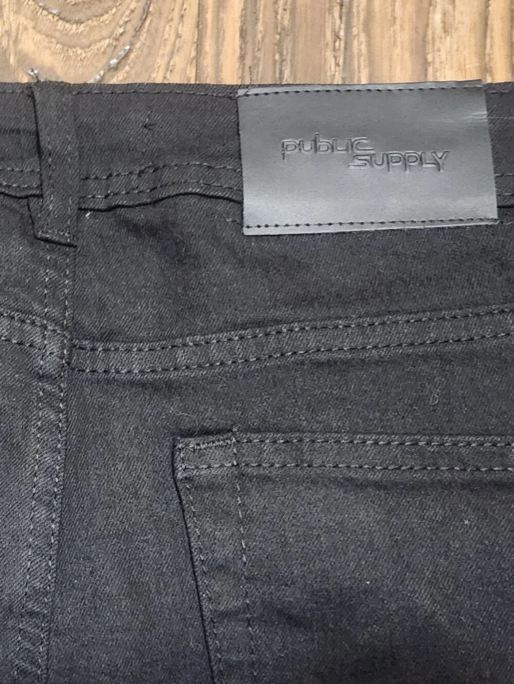 Public Supply NYC Black Straight-Leg Cargo Slim Fit Jeans Sz 12